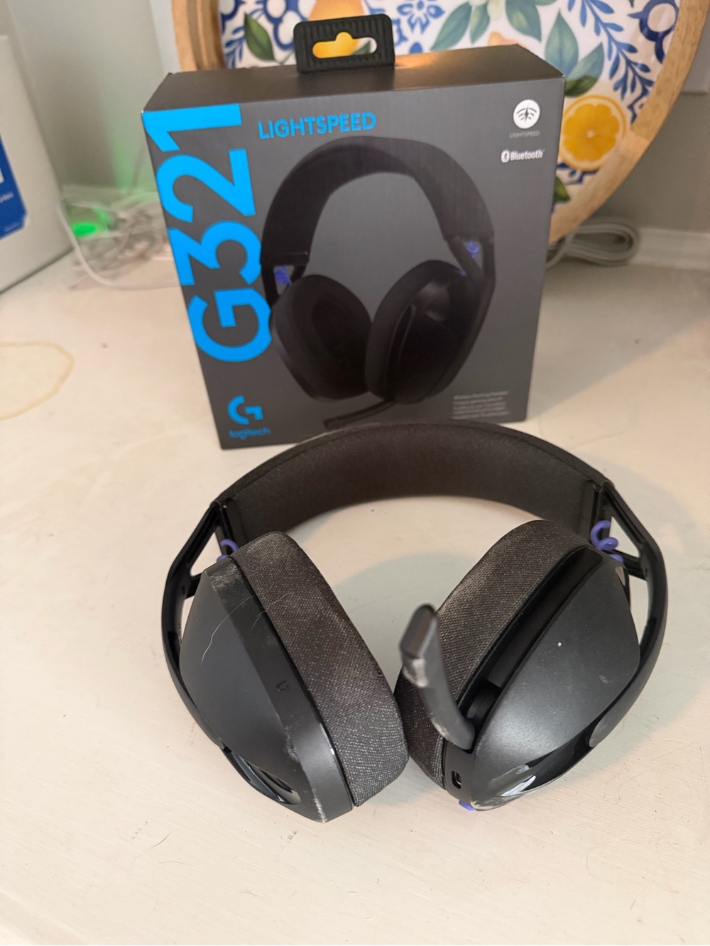 Logitech G321 Wireless Gaming Headset — Black with Purple Accents